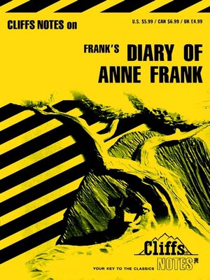 cover image of CliffsNotes on Frank's The Diary of Anne Frank
